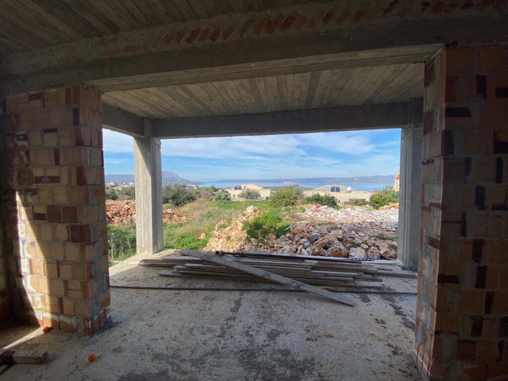 UNFINISHED VILLA IN KOKKINO CHORIO WITH SEA VIEW